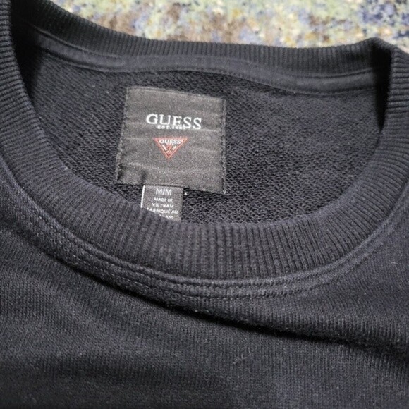 Guess Men's Sweatshirts Medium Black - Picture 3 of 5